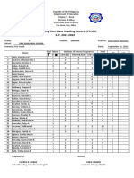 Screening Test Class Reading Record (STCRR) : 7 Orange San Juan High School