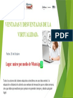 Ventajas y Desventajas de La Virtualidad