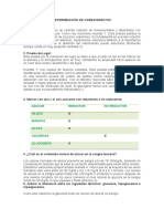 Determinación de Carbohidratos.