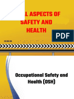 Occupational Safety and Health: Legal Aspects of Safety and Health