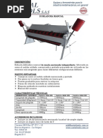 Dobladora de Lamina Manual