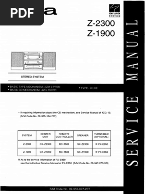 Aiwa z-1900 2300 SM | PDF