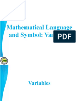#4 - Midterm - Mathematical Language and Symbol - Variables