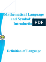 #3 - Midterm - Mathematical Language and Symbol - An Introduction