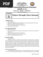 Hope - 3 Grade 12: Quarter 1 Week 5&6 Module 5&6 | PDF | Cheerleading ...