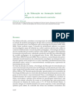 A Sociologia Da Educação Na Formação Inicial