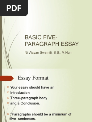 Five Paragraph Essay