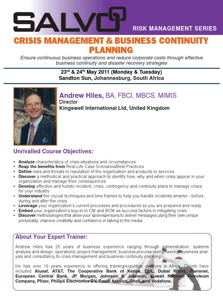 Crisis Management Masterclass | PDF | Business Continuity | Risk Management