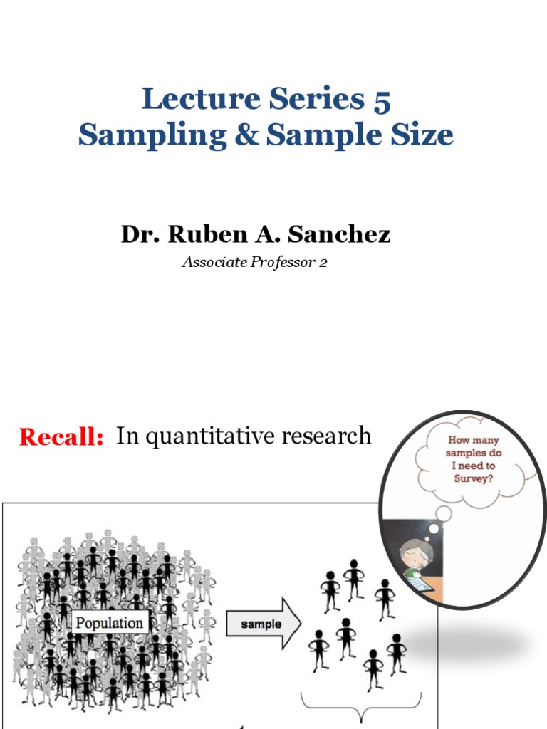 Sample Size and Sampling Technique | PDF | Sampling (Statistics ...