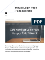 Cara Membuat Login Page Hotspot Pada Mikrotik