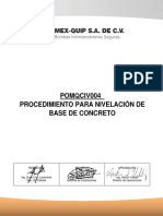 POMQCIV004-NIVELACIÓN DE BASE DE CONCRETO Rev. 00