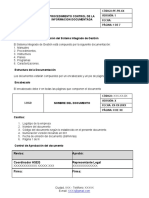 Procedimiento Control de La Informacion Documentada