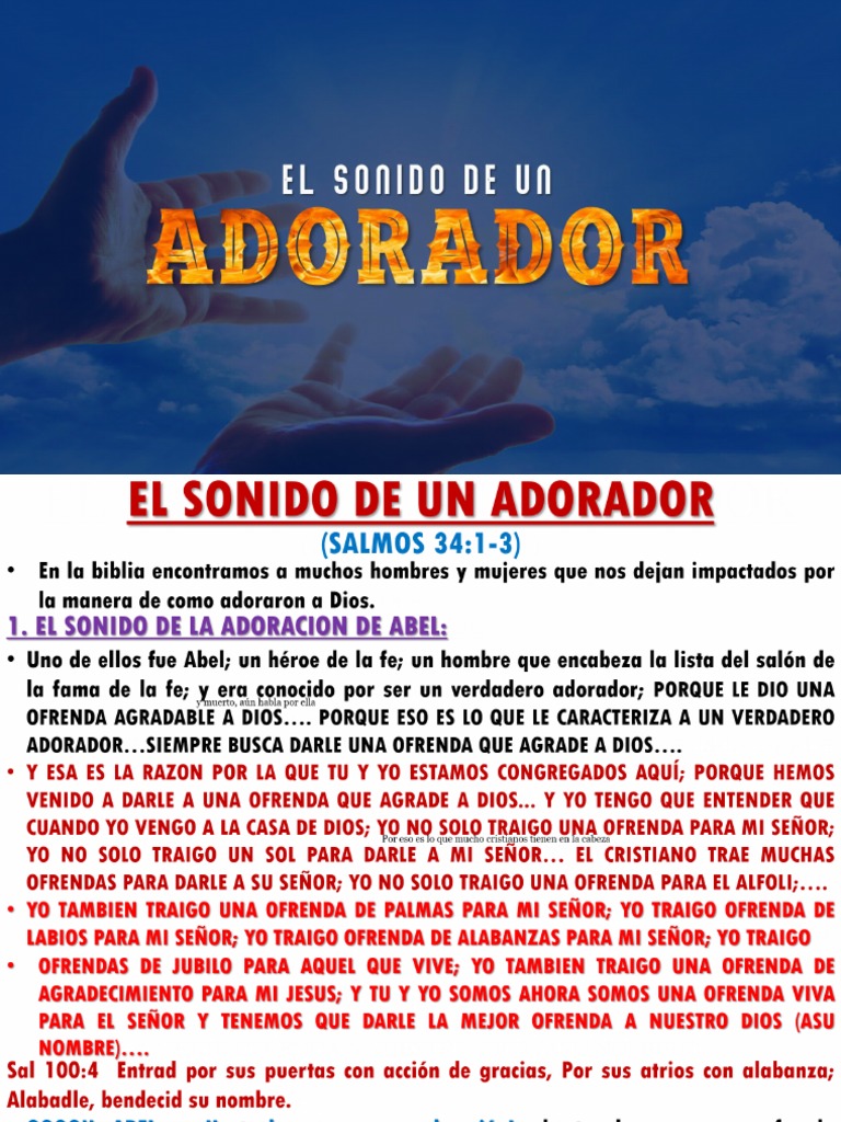 El Sonido del Verdadero Adorador | PDF | Salmos | Arca de la Alianza