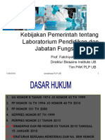 Kebijakan Pemerintah Tentang Laboratorium Pendidikan Dan Jabatan Fungsional PLP