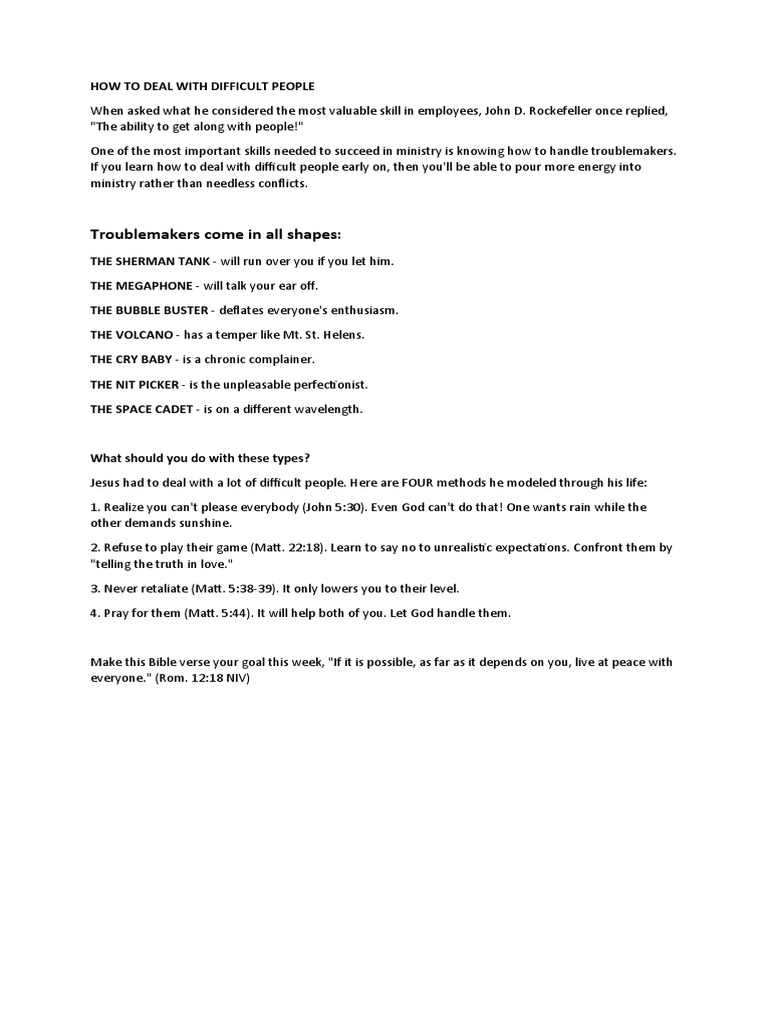 Dealing with Difficult People Guide | PDF | Anger | Sniper
