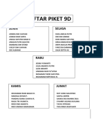 Daftar Piket