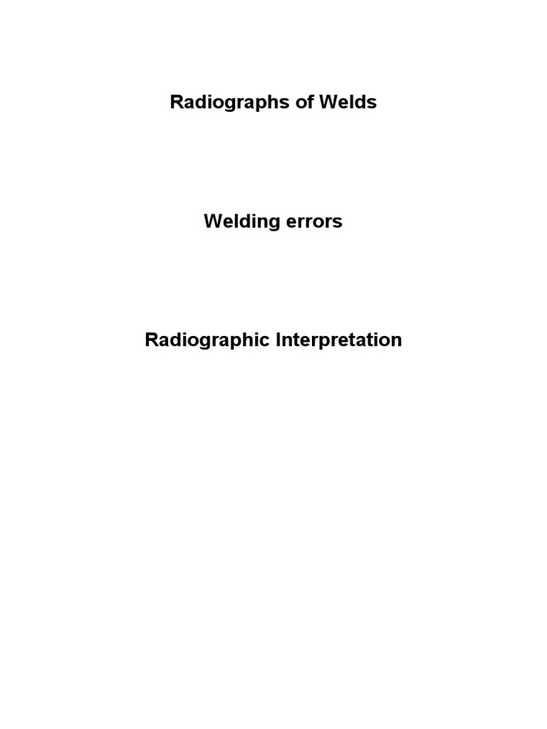 Radiographic Defects | PDF