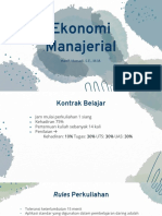 Ekonomi Manajerial - Pertemuan 1