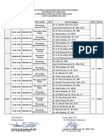 Jadwal Pekuliahan SMT 1