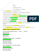 Mixed Tenses Advanced Level-1