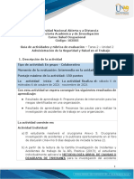 Guía de Actividades y Rúbrica de Evaluación - Unidad 2 - Tarea 2 - Administración de La Seguridad y Salud en El Trabajo (1)