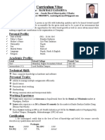 Curriculum Vitae: Academic Profile