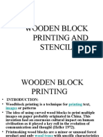 WOODEN BLOCK PRINTING AND STENCILING TECHNIQUES