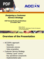 Designing A Customer Service Strategy: SEEP Annual Meeting & Workshops 23 October 2003