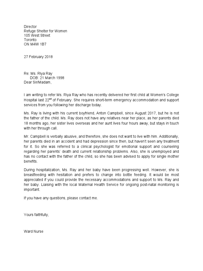 Writing Case Note Ms. Riya Ray | PDF