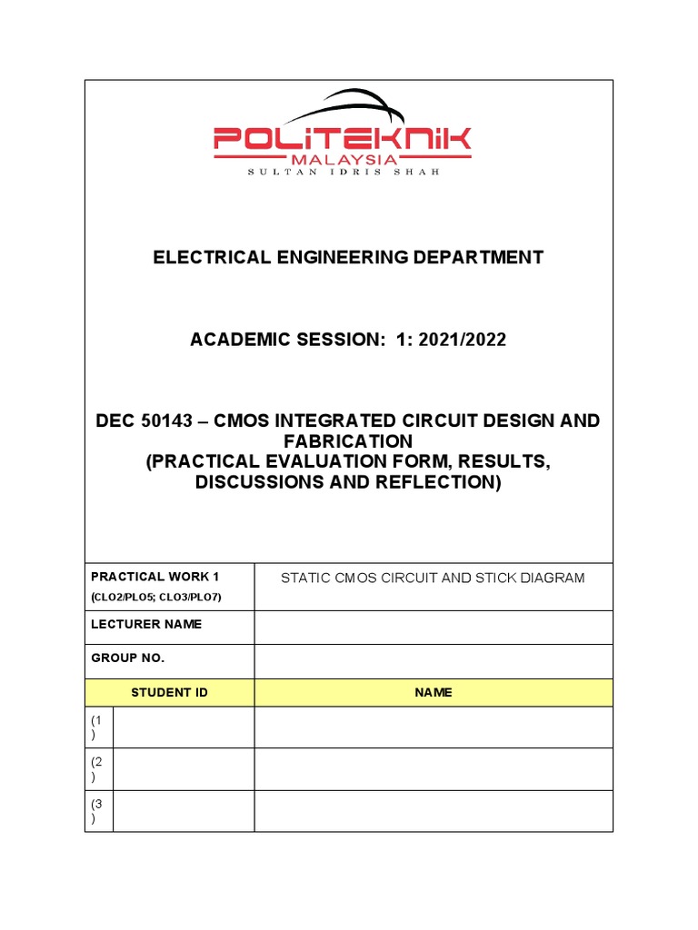 Template Report Practical Work 1 | PDF | Sustainability | Cmos