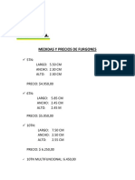 MEDIDAS Y PRECIOS DE FURGONES Ecuador