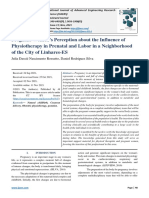 Pregnant Women's Perception About The Influence of Physiotherapy in Prenatal and Labor in A Neighborhood of The City of Linhares-ES