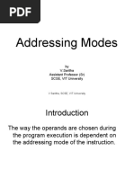 Addressing Modes: by V.Saritha Assistant Professor (SR) SCSE, VIT University