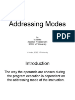 Addressing Modes: by V.Saritha Assistant Professor (SR) SCSE, VIT University