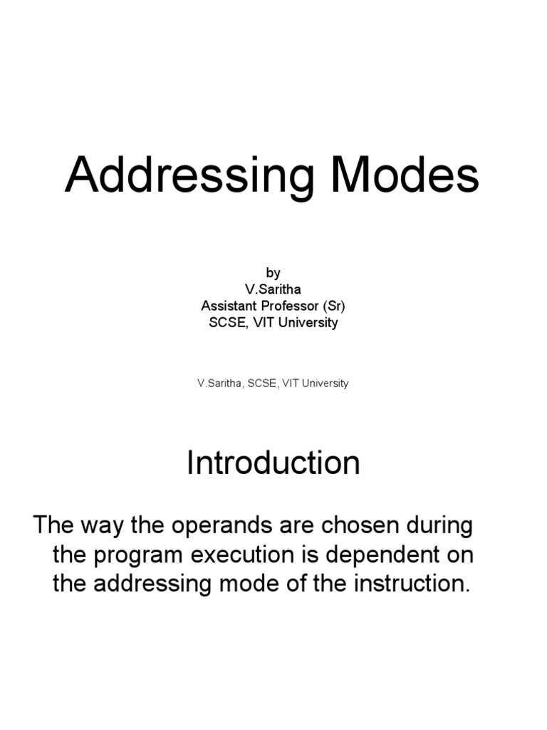 Addressing Modes Explained | PDF | Computer Architecture | Computing