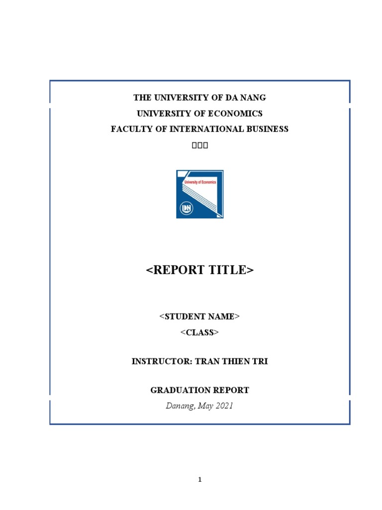 Graduation Report on International Business | PDF | Vietnam
