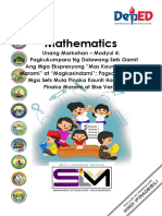 Mathematics1 - q1 - Mod4. - Pagkukumpara NG Dalawang Sets Gamit Ang Mga Ekspresyong "Mas Kaunti", "Mas Marami" at "Magkasindami" - v7