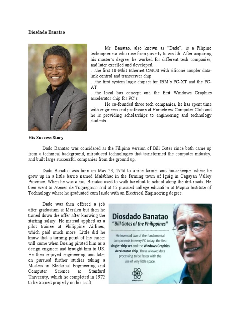 Diosdado Banatao | PDF | Computing | Computer Engineering