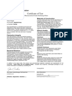 PALL Certificate of Test