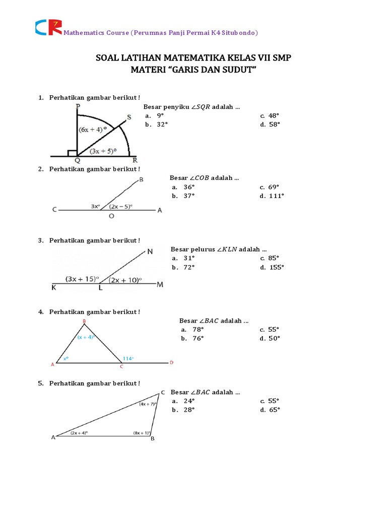 Sudut Putaran Penuh Termasuk Jenis Sudut? Soal Matematika Kelas 7 SMP Semester 2 Tahun 202nci