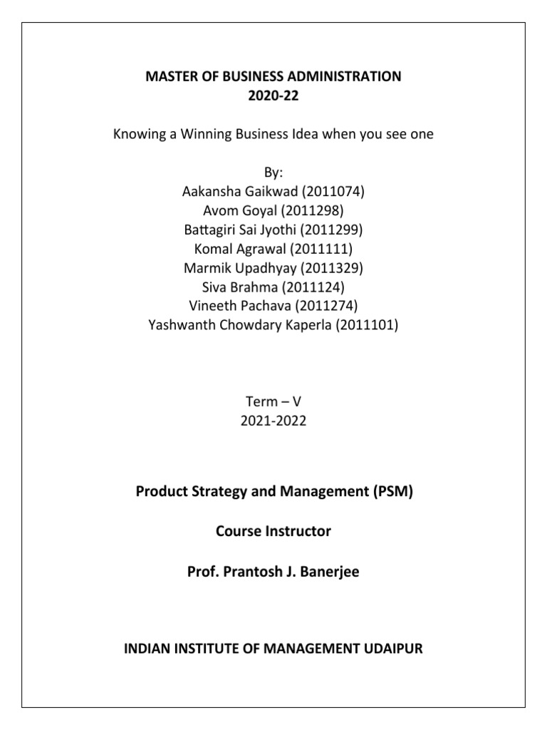 Master of Business Administration 2020-22 | PDF | Marketing | Business