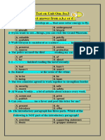 Test On Unit One Sec3