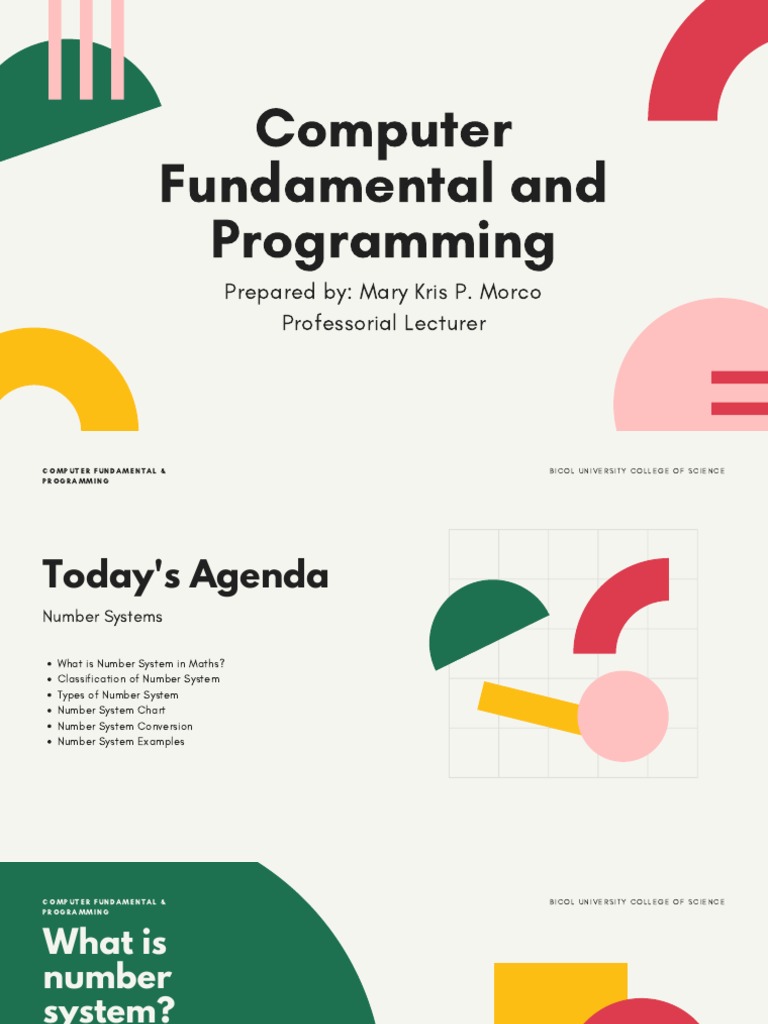Computer Fundamental and Programming: Prepared By: Mary Kris P. Morco ...