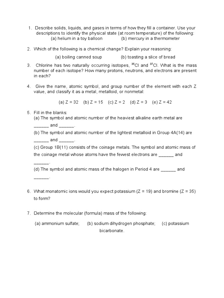 Practice Problems I | PDF | Science & Mathematics