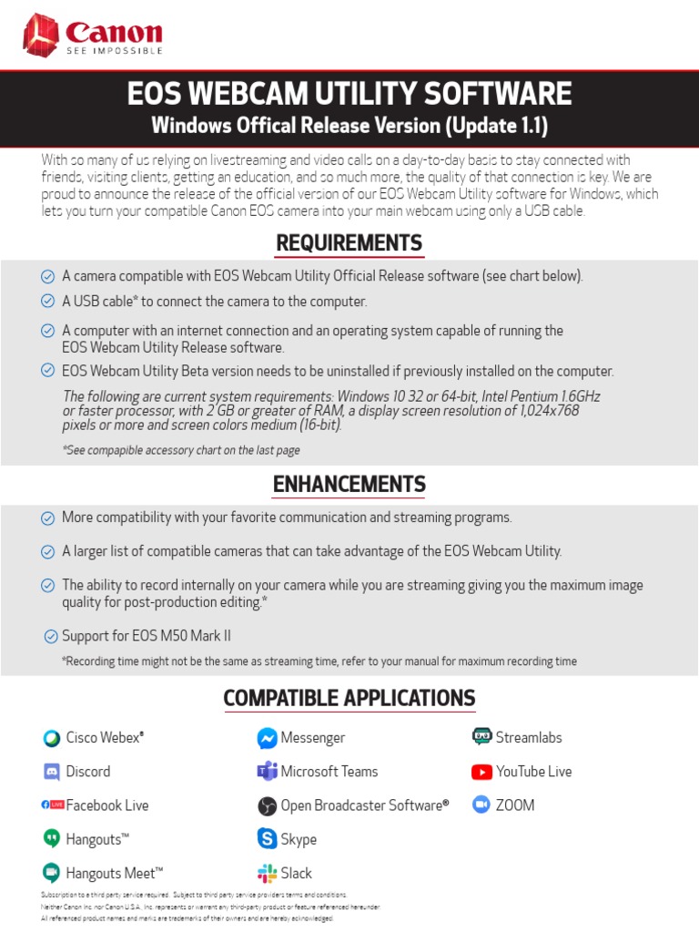 Canon WebCam Utility Instructions Win Official11 PDF Installation