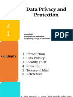 Data Privacy and Protection: Karma Deki B.SC Computer Application Gyalpozhing College of Information Technology