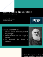 Darwinian Revolution: Lenny Nicole B. Gonzales BSHM S2 2nd Year