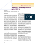 Aspiration Pneumonitis and Aspiration Pneumonia in Neurologically Impaired Children