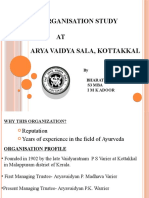 AVS Organizational Study at Arya Vaidya Sala Kottakkal