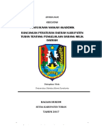 Penyusunan Naskah Akademik Rancangan Peraturan Daerah Kabupaten Tuban Tentang Pengelolaan Barang Milik Daerah